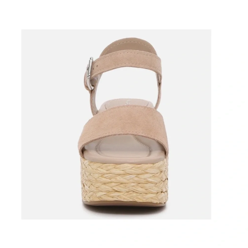 Marc Fisher Beige Espadrille Platform Sandals